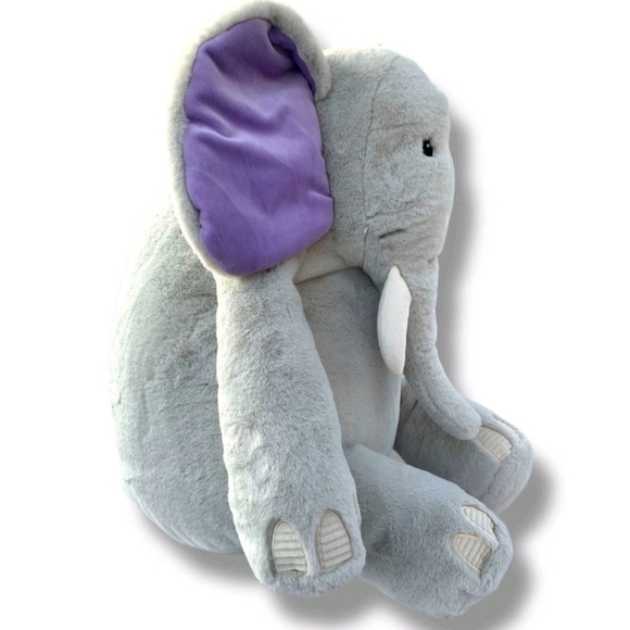 Gigglescape Elephant Stuffed Animal - Gigglescape Zoo Animal Gray Purple 19" NWT - Picture 10 of 11